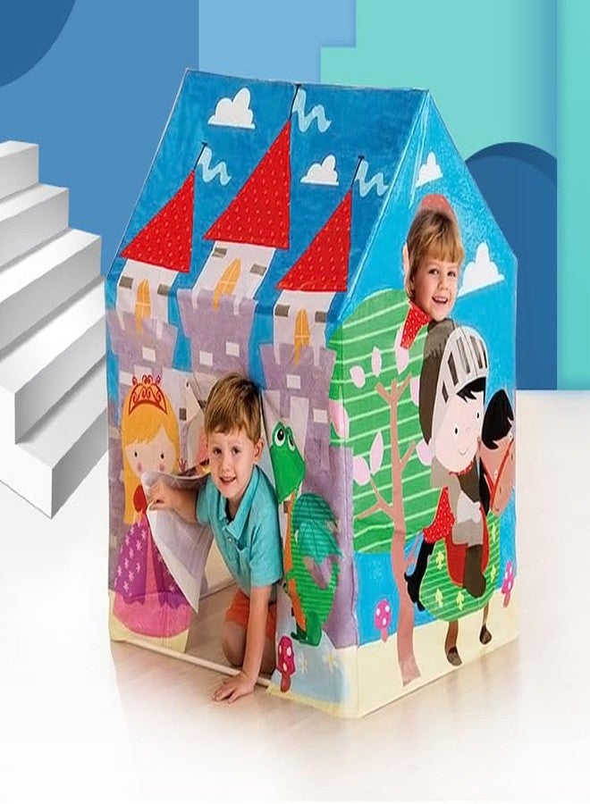 خيمة لعب للأطفال من KinderTales® Jungle Fun Cottage Wendy House - خيمة لعب للأطفال مع باب وفتحة سقف، مصنوعة من الفينيل خفيف الوزن، بتصميم حيوانات الغابة للاستخدام الداخلي والخارجي، لتشجيع اللعب الإبداعي - Image 5